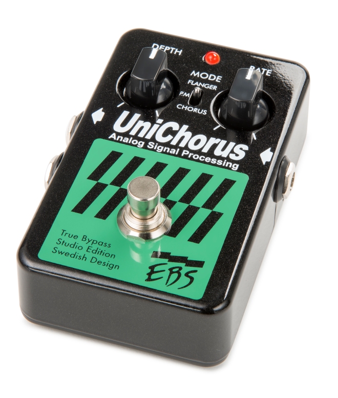 The EBS UniChorus Studio Edition, is part of the recently launched update of 6 popular EBS pedals from their famed'Black Label' series.